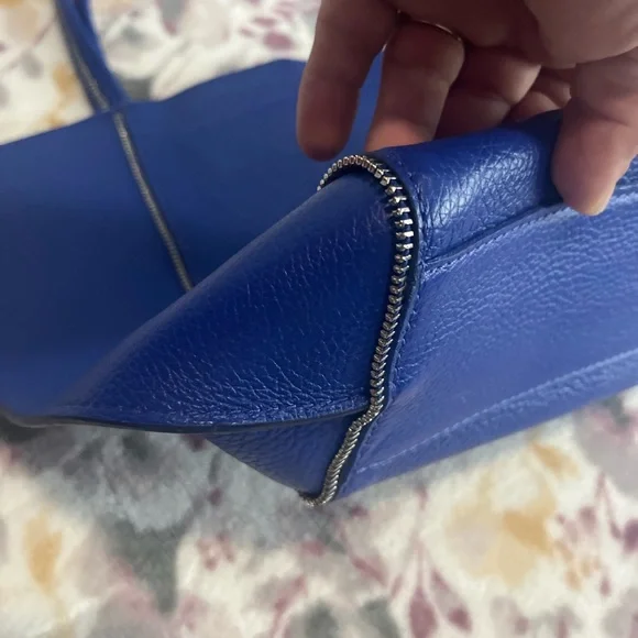 Botkier Soho Leather Tote Bag Blue - Picture 6 of 14